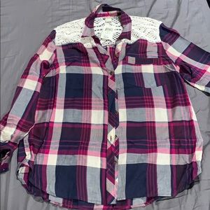Lucky Brand Plaid Shirt - Purple/Pink